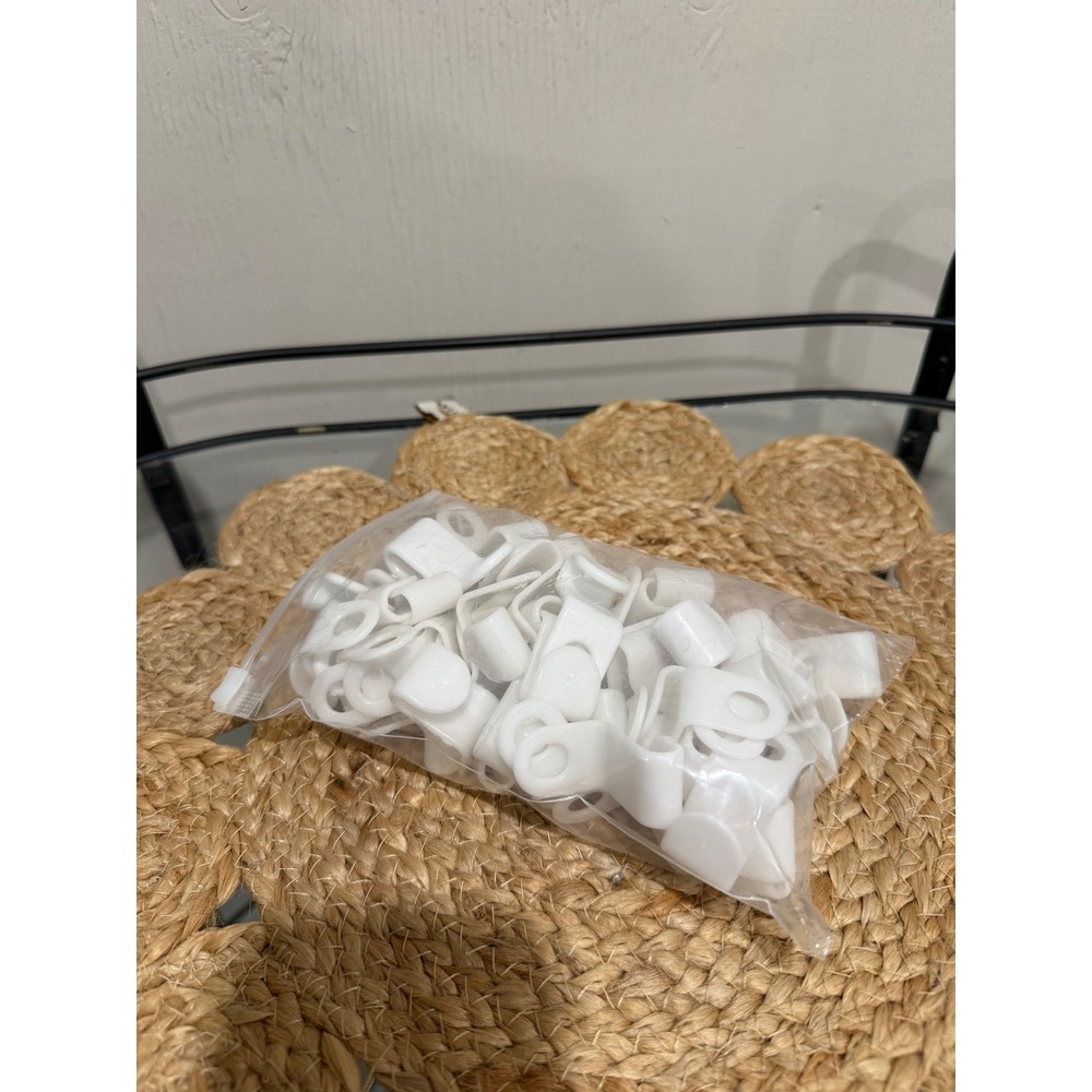 White Plastic Clothes Hanger Connector Hooks Cascading Space Saving Closet